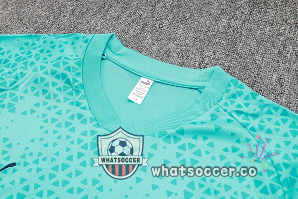 Olympique de Marseille Training T-Shirts + Shorts Blue 2023-2024
