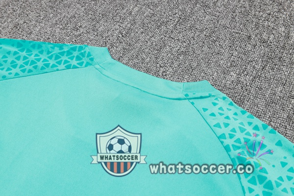 Olympique de Marseille Training T-Shirts + Shorts Blue 2023-2024