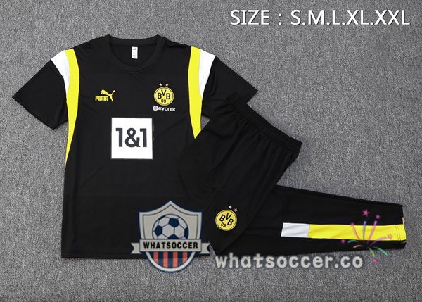 Dortmund BVB Training T-Shirts + Pants Black 2023-2024