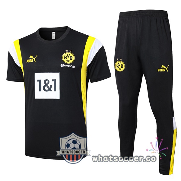 Dortmund BVB Training T-Shirts + Pants Black 2023-2024