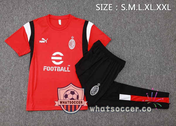 AC Milan Training T-Shirts + Pants Red 2023-2024