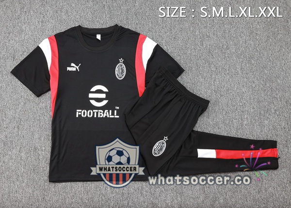 AC Milan Training T-Shirts + Pants Black 2023-2024