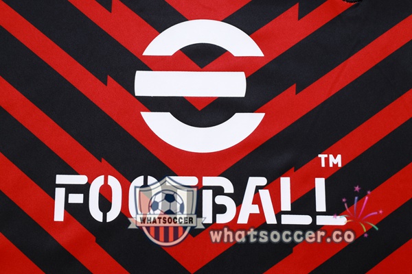 AC Milan Training T-Shirts + Pants Black Red 2023-2024