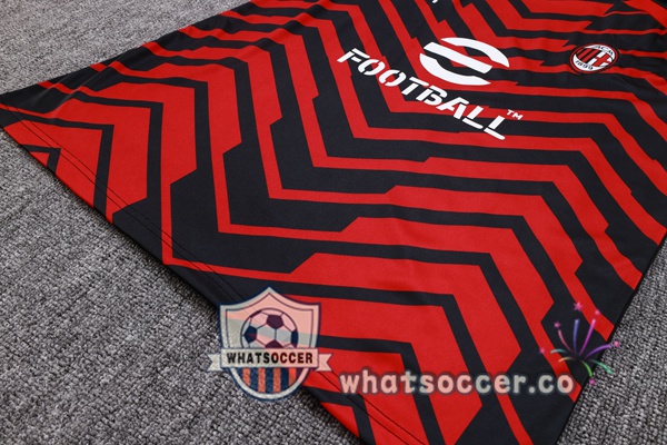 AC Milan Training T-Shirts + Pants Black Red 2023-2024