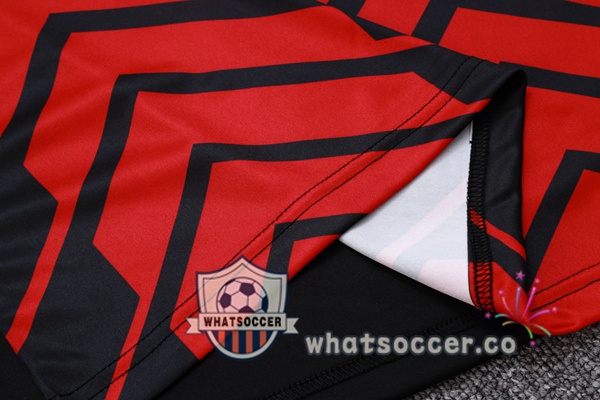 AC Milan Training T-Shirts + Pants Black Red 2023-2024