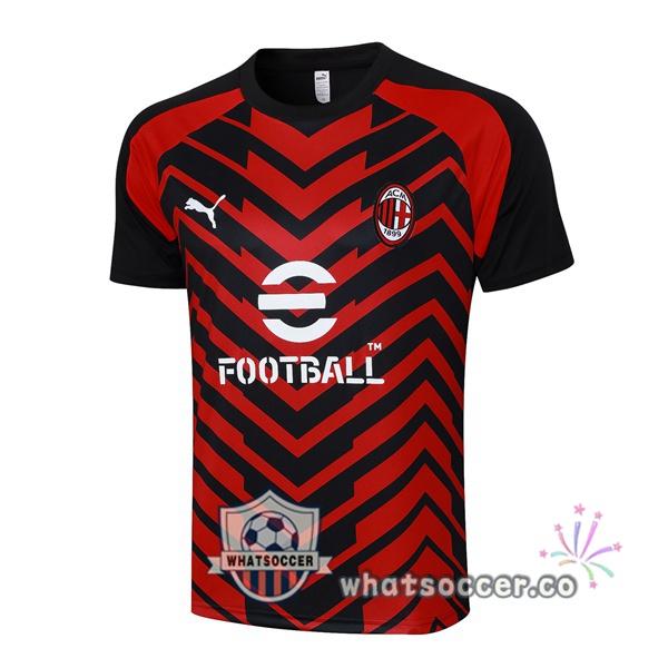 AC Milan Training T-Shirts Black Red 2023-2024