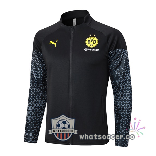 Soccer Jacket Dortmund BVB Black 2023-2024
