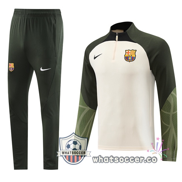 Tracksuit FC Barcelona White Green 2023-2024