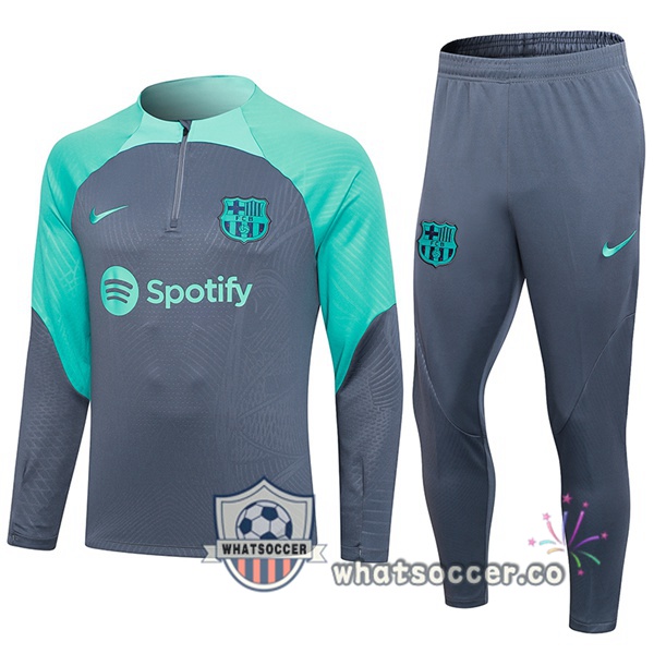 Tracksuit FC Barcelona Gray Green 2023-2024