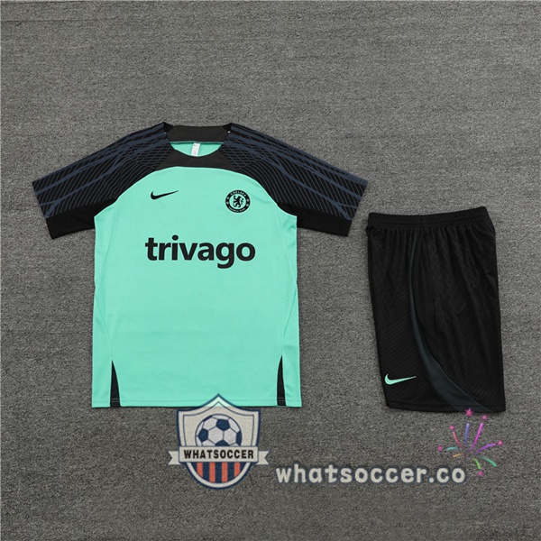 FC Chelsea Training T-Shirts + Shorts Green 2023-2024