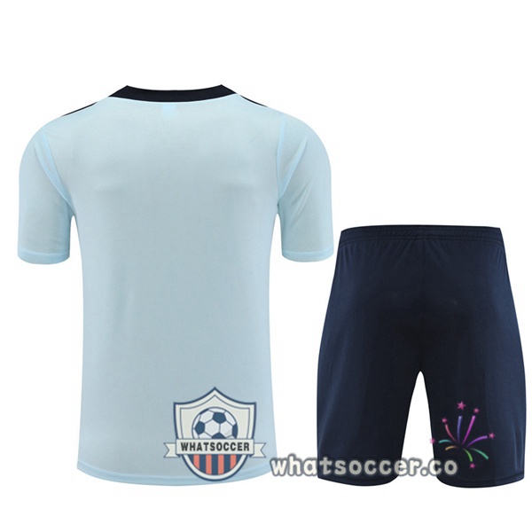 France Training T-Shirts + Shorts Blue 2023-2024
