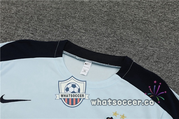 France Training T-Shirts + Shorts Blue 2023-2024