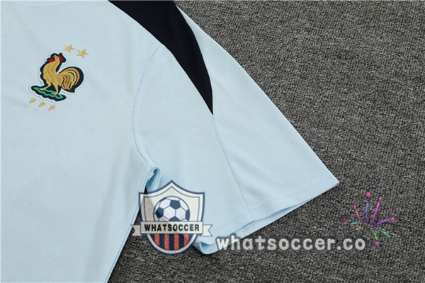 France Training T-Shirts + Shorts Blue 2023-2024