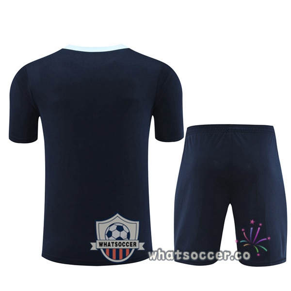 France Training T-Shirts + Shorts Blue Royal 2023-2024