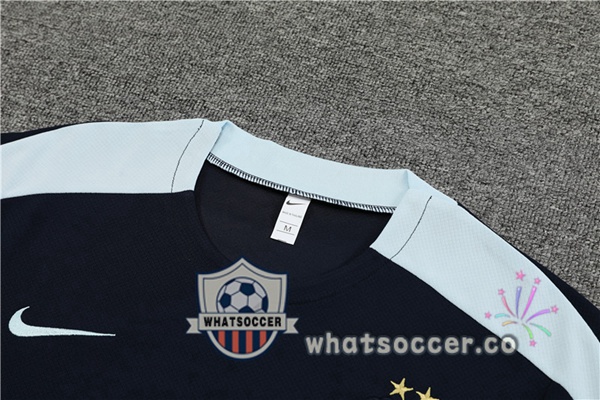 France Training T-Shirts + Shorts Blue Royal 2023-2024
