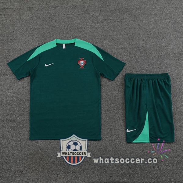 Portugal Training T-Shirts + Shorts Green 2023-2024