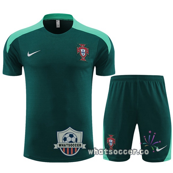 Portugal Training T-Shirts + Shorts Green 2023-2024