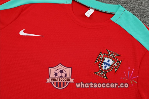 Portugal Training T-Shirts + Shorts Red 2023-2024