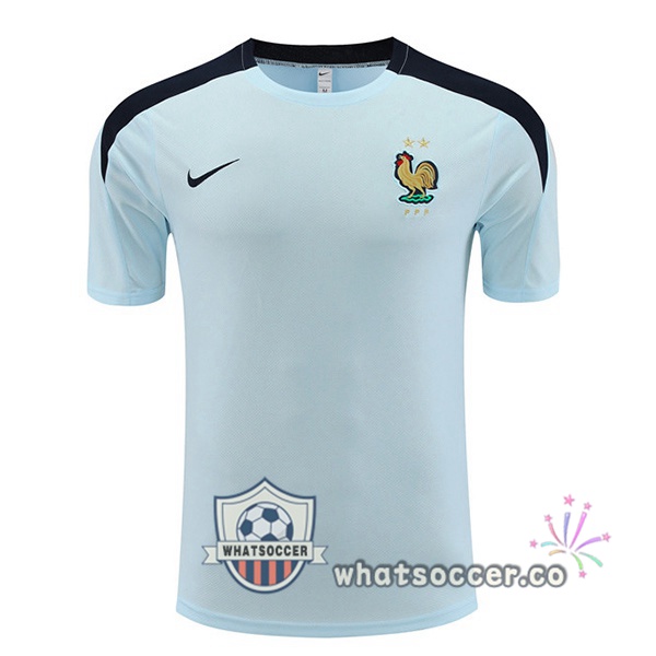France Training T-Shirts Blue 2023-2024