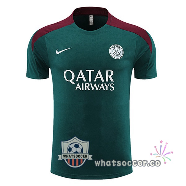 Paris PSG Training T-Shirts Green 2023-2024