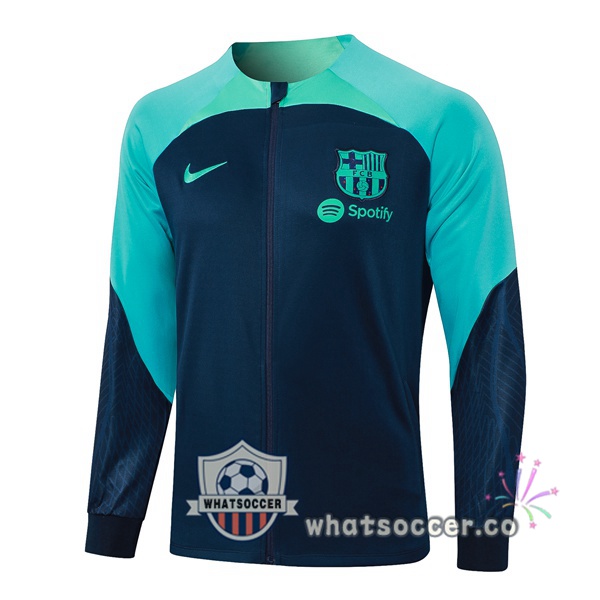 Soccer Jacket FC Barcelona Green Blue Royal 2023-2024