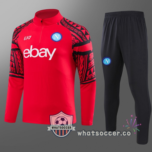 Tracksuit SSC Napoli Kids Red 2023-2024