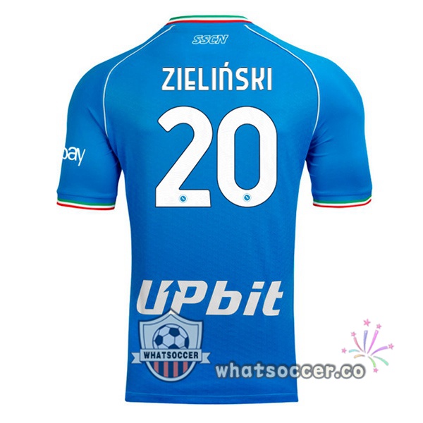 SSC Napoli (Piotr Zielinski 20) Home Soccer Jerseys Blue 2023-2024