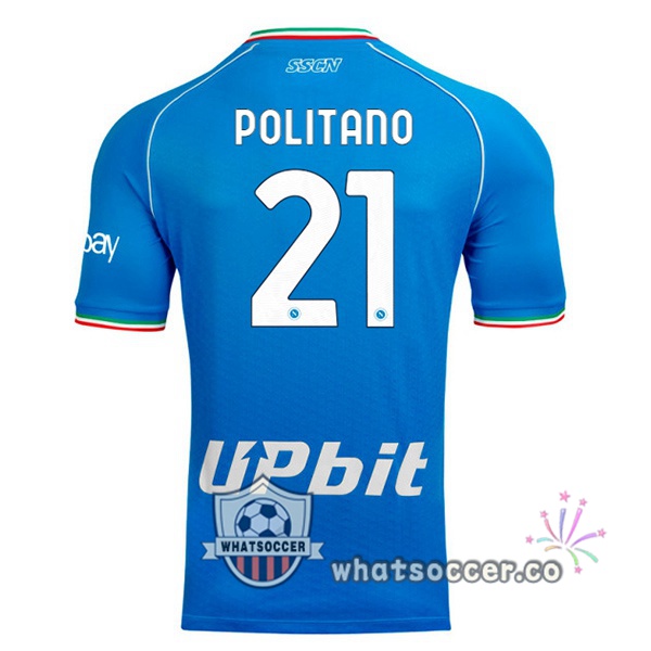 SSC Napoli (Matteo Politano 21) Home Soccer Jerseys Blue 2023-2024