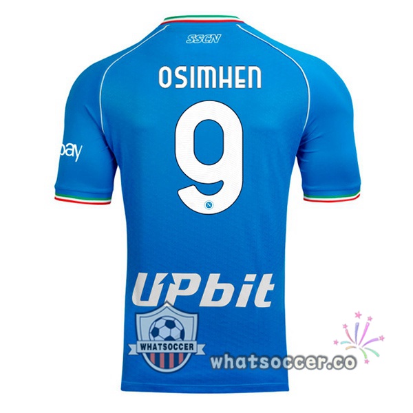 SSC Napoli (Victor Osimhen 9) Home Soccer Jerseys Blue 2023-2024