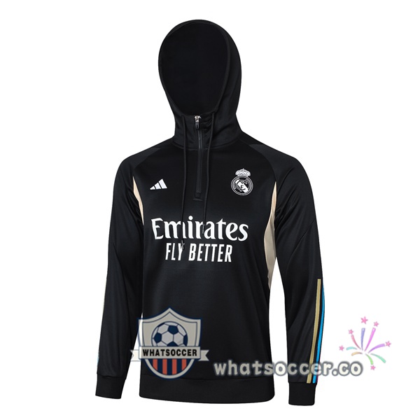 Hooded Sweatshirt Real Madrid Black 2023/2024