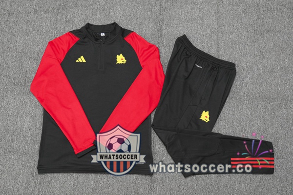 Tracksuit AS Roma Black Red 2023/2024