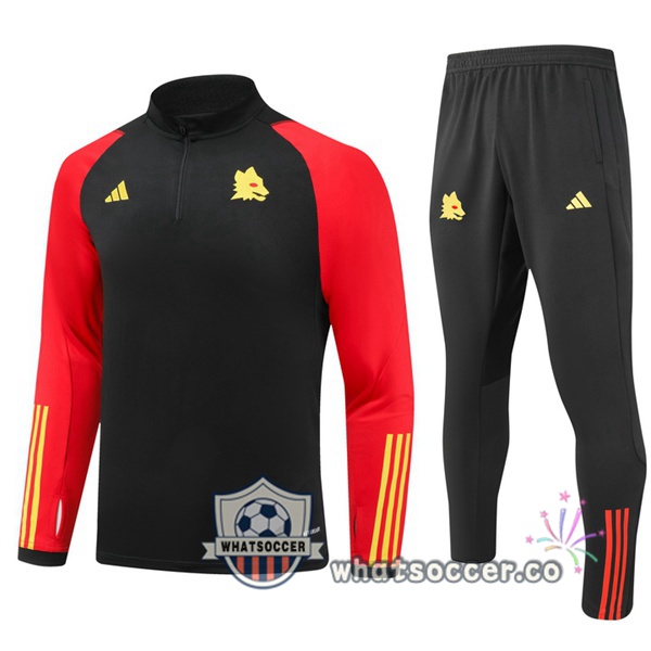 Tracksuit AS Roma Black Red 2023/2024