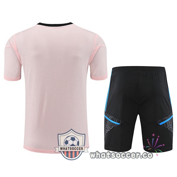 Manchester United Training T-Shirts + Shorts Rose 2023/2024