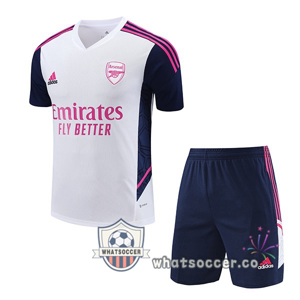 Arsenal Training T-Shirts + Shorts White 2023/2024