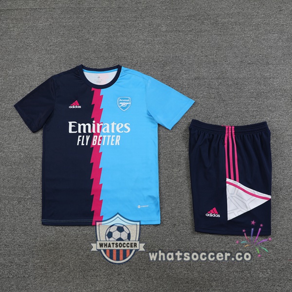 Arsenal Training T-Shirts + Shorts Blue 2023/2024