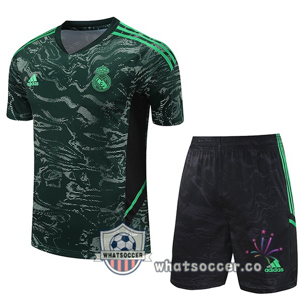 Real Madrid Training T-Shirts + Shorts Green 2023/2024