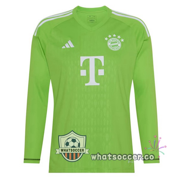 Bayern Munich Goalkeeper Soccer Jerseys Long Sleeve Green 2023/2024