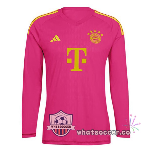 Bayern Munich Goalkeeper Soccer Jerseys Long Sleeve Rose 2023/2024
