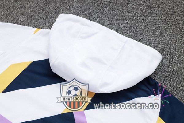 Tracksuit - Hooded Sweatshirt Real Madrid White Blue Royal 2023/2024