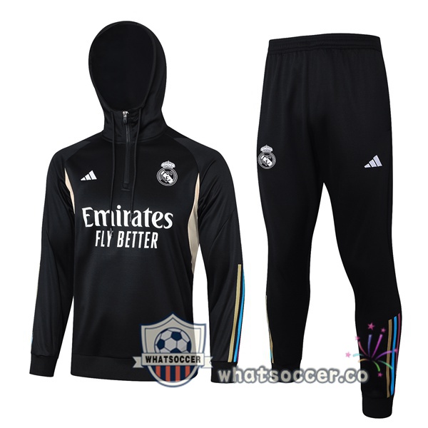 Tracksuit - Hooded Sweatshirt Real Madrid Black 2023/2024