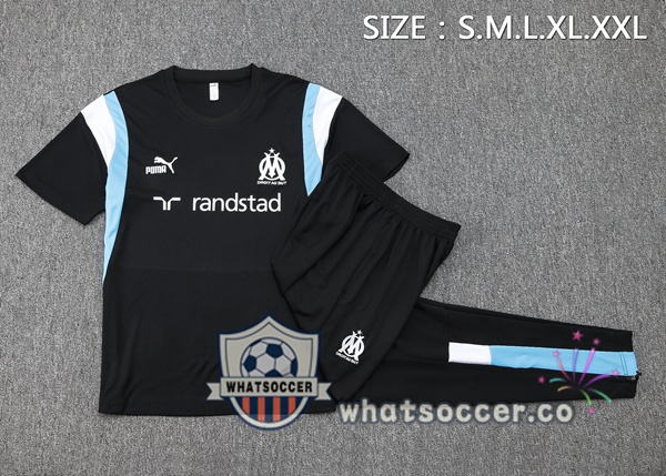 Olympique de Marseille Training T-Shirts + Pants Black 2023/2024
