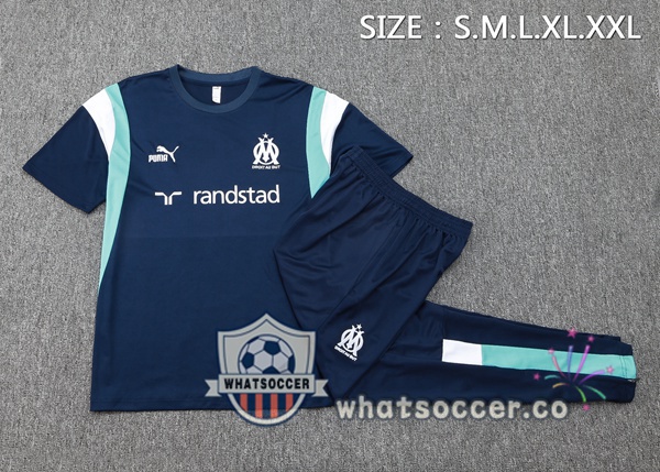 Olympique de Marseille Training T-Shirts + Pants Blue Royal 2023/2024