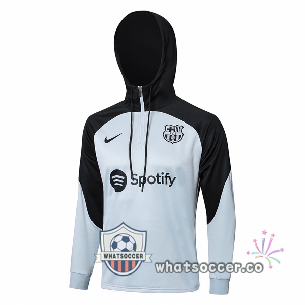 Hooded Sweatshirt FC Barcelona Gray Black 2023/2024