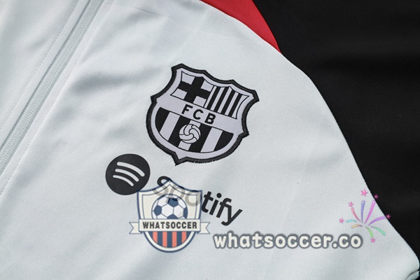 Training Jacket FC Barcelona White Black 2023/2024