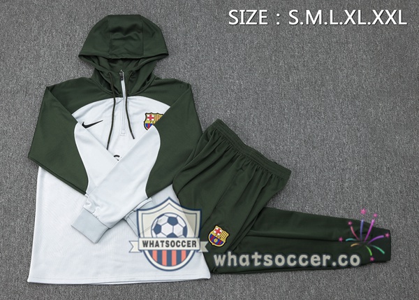 Tracksuit - Hooded Sweatshirt FC Barcelona White Green 2023/2024