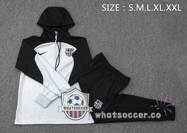 Tracksuit - Hooded Sweatshirt FC Barcelona Gray Black 2023/2024