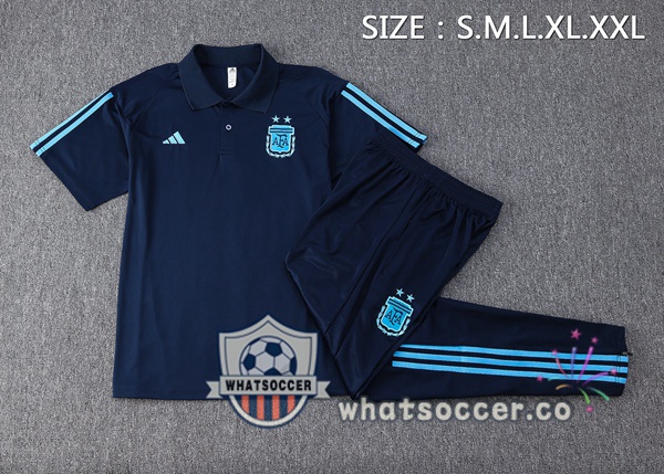 Training Polo Argentina + Pants Blue Royal 2023-2024
