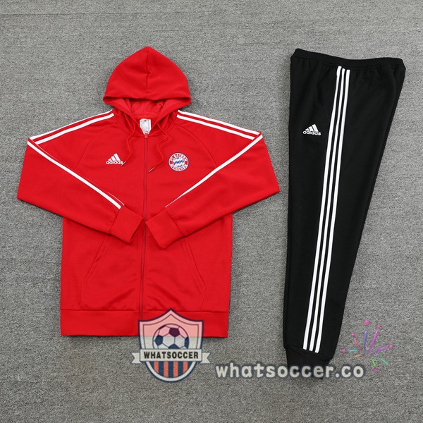 Bayern Munich Red Hooded Jacket 2023-2024