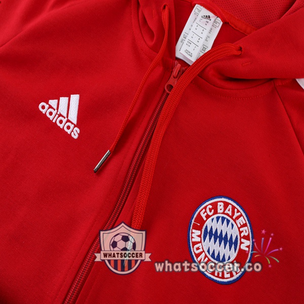 Bayern Munich Red Hooded Jacket 2023-2024