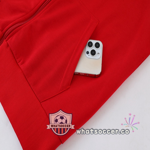Bayern Munich Red Hooded Jacket 2023-2024